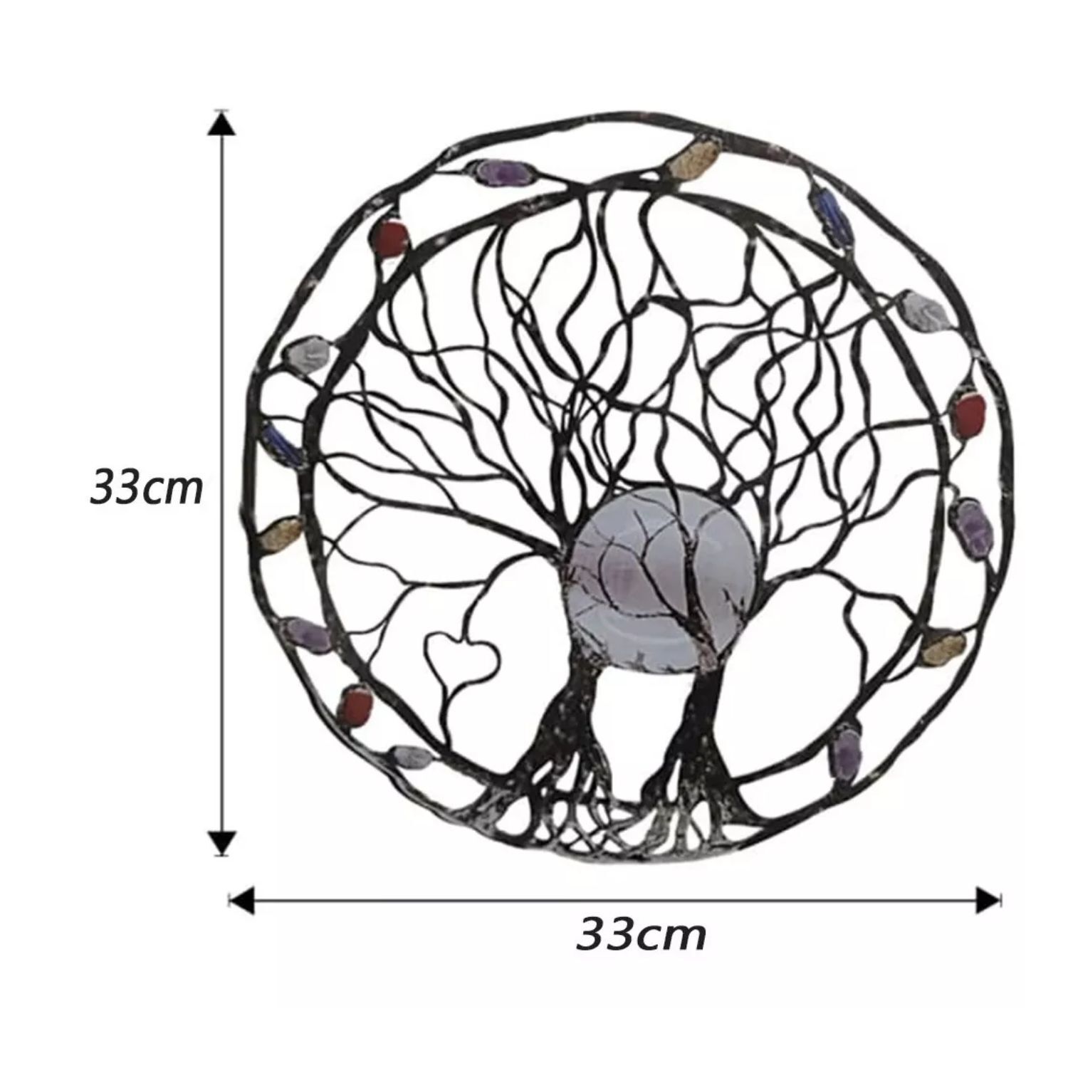 Adorno De Arbol Colgante Met&aacute;lico Para Pared De 33cm image number 1.0