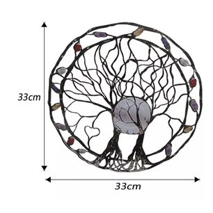 Adorno De Arbol Colgante Met&aacute;lico Para Pared De 33cm