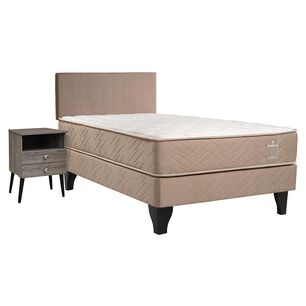 Cama Europea Celta Bamboo / 1.5 Plazas / Base Normal + Set De Maderas