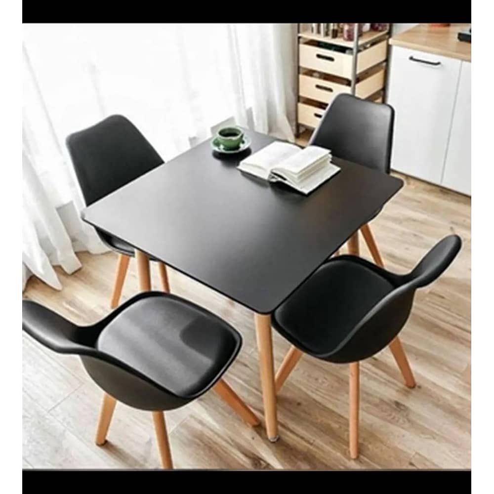 Mesa Cuadrada 80x80 Mdf Negra image number 1.0