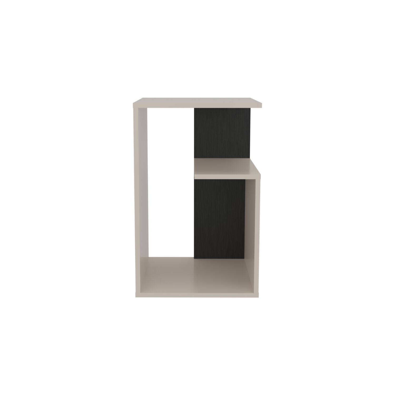 Mesa Lateral 63,4x39,8x30 Cm Beige Y Negro image number 3.0