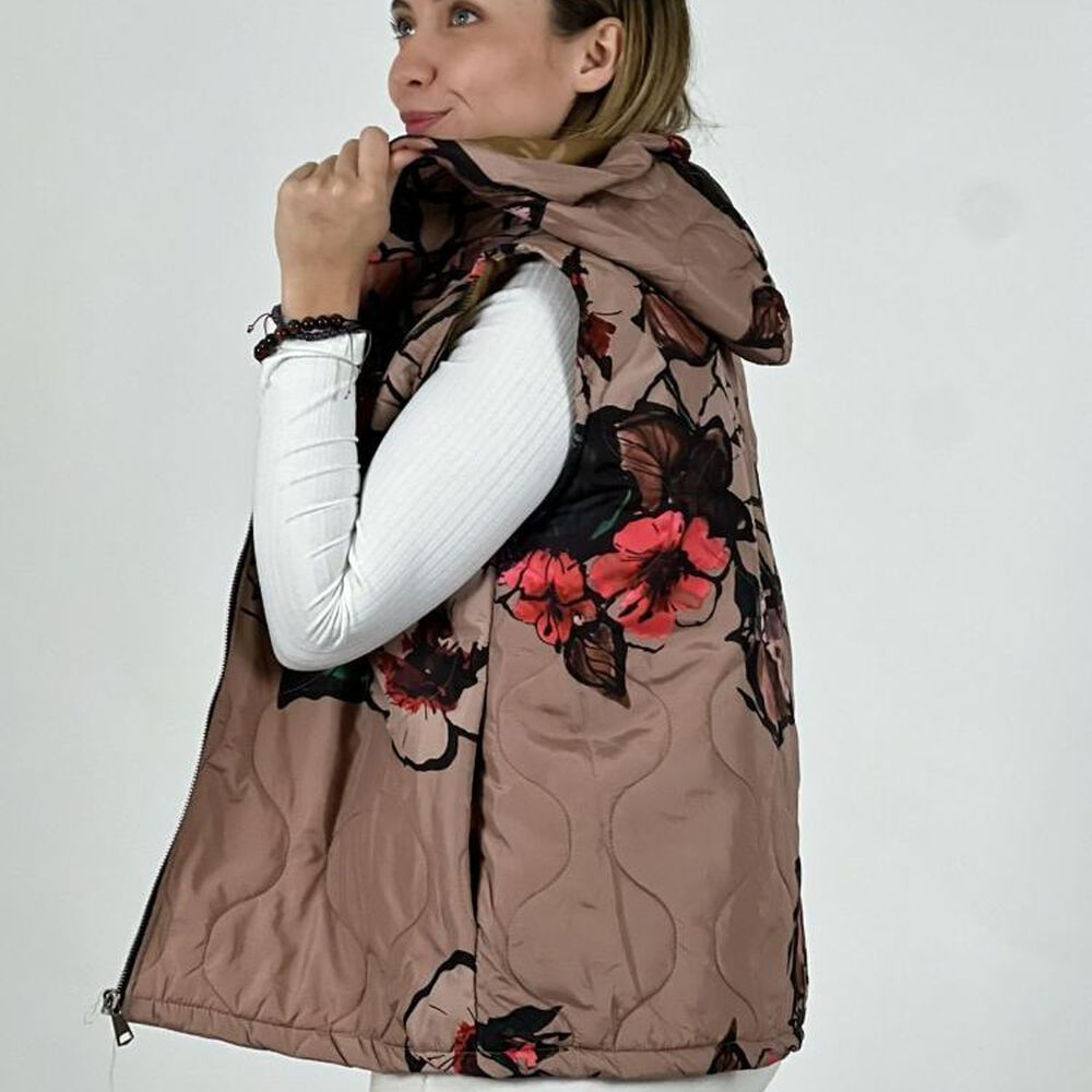 Parka Italiana Corta Estampado Flores image number 5.0