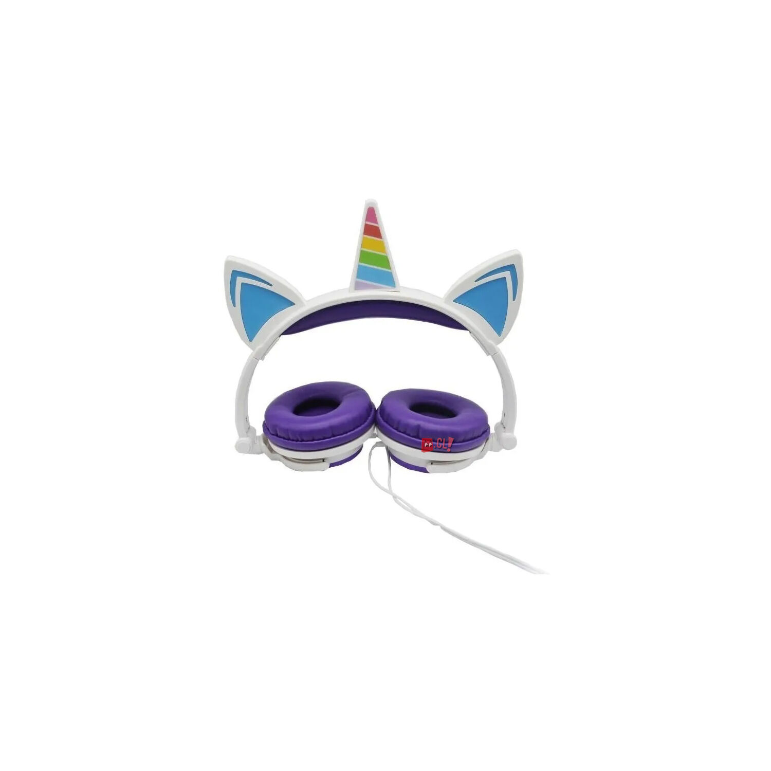 Aud&iacute;fonos Unicornio Ni&ntilde;os Rainbows Sound Led Morado - Ps image number 1.0