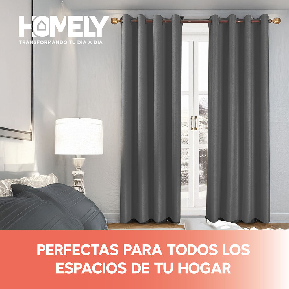 Cortinas 100% Blackout Termica Homely 2x140x220 image number 6.0