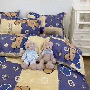 Juego Funda De Plum&oacute;n + Sabana 200 Hilos King