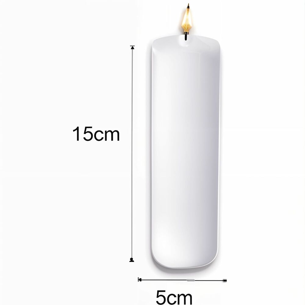 Pack De 2 Velas 15 X5 Cm Blancas image number 2.0