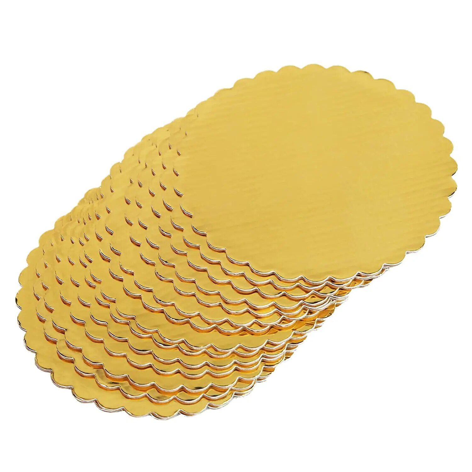 Base Tortas Redondo 22 Cm 6 Unidades Dorado image number 1.0