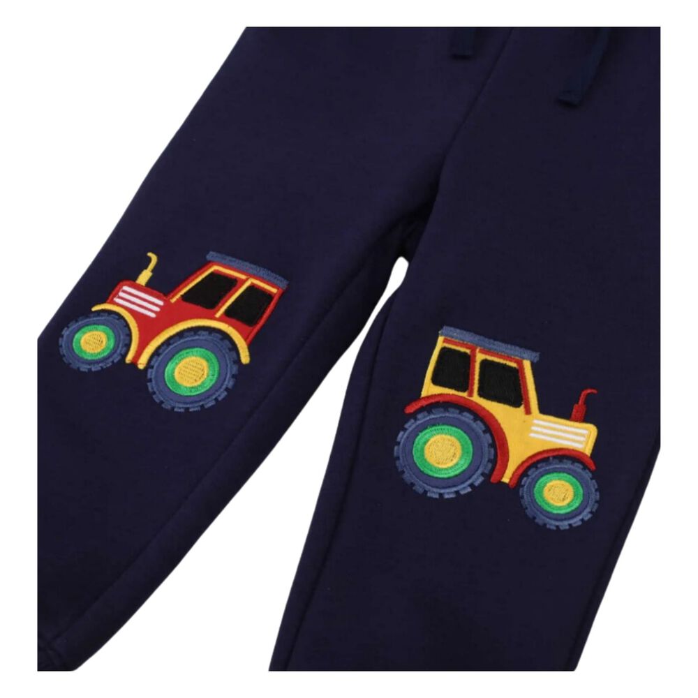 Pantalón Buzo Niño 100% Algodón Jump Kids Azul Oscuro Tractor image number 2.0