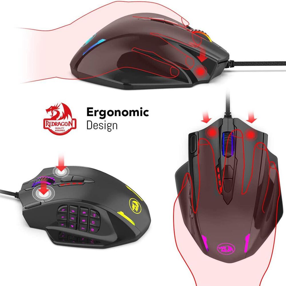 Mouse Gamer Redragon Impact Ergonomic 20 Botones image number 8.0
