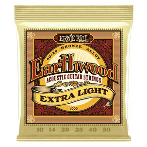 Set Ernie Ball Para Guitarra Ac&uacute;stica Earthwood Bronce 10&ndash;50