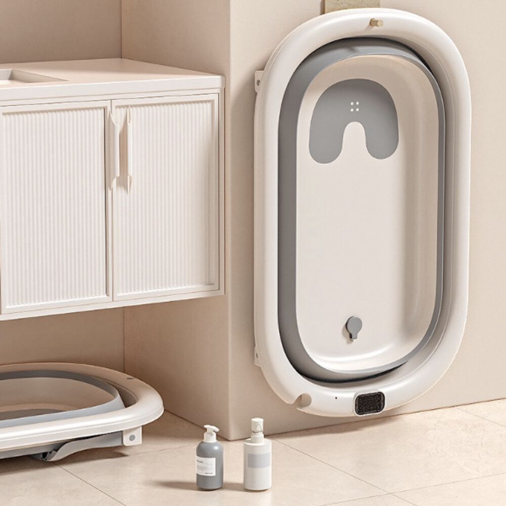 Ba&ntilde;era Con Respaldo De Ducha Comfort Gris Lubabycas image number 6.0