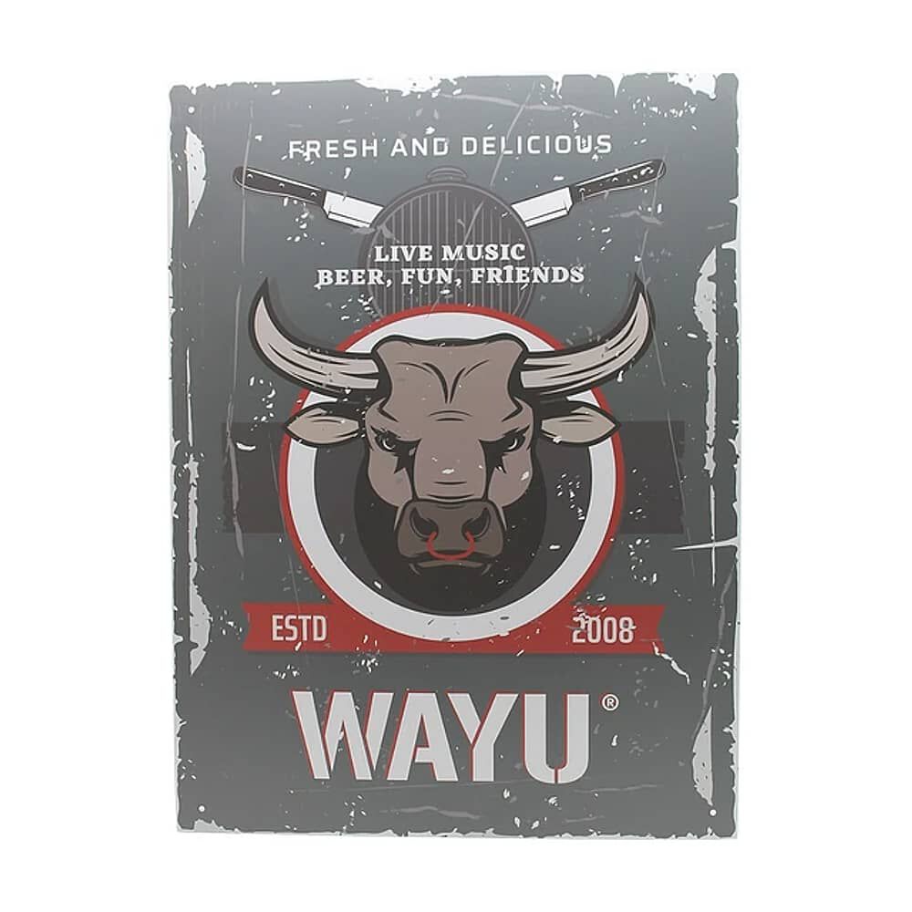 Cuadro Bar Met&aacute;lico Wayu Toro Quincho Parrilla image number 2.0