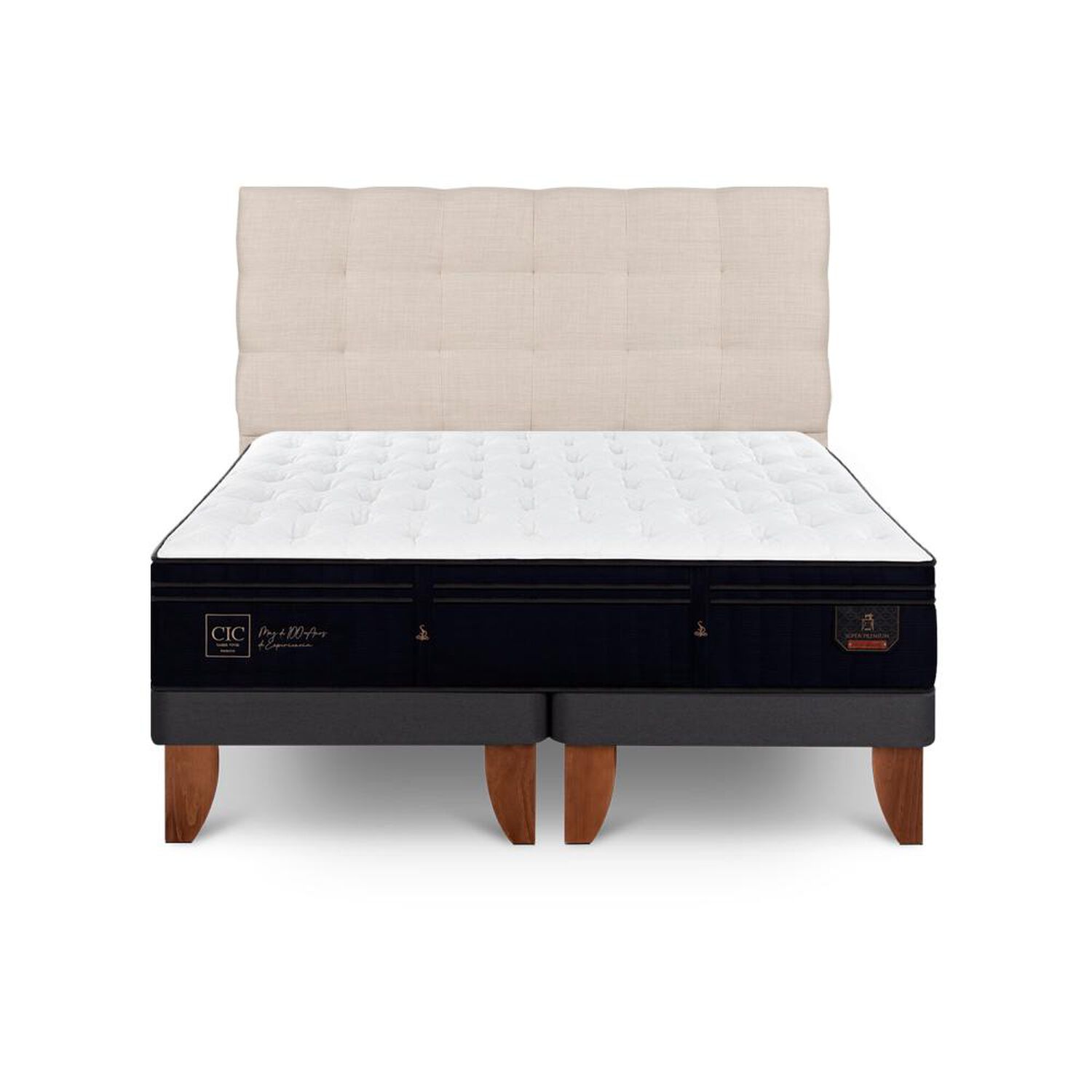 Cama Europea Cic Premium / Super King / Base Dividida + Respaldo image number 0.0