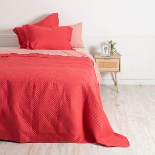 Set Cubrecama + Sabana 2 Plazas Coral