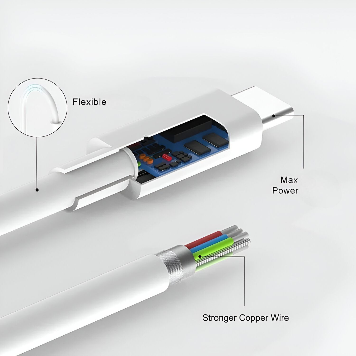 Cable De Datos Tipo C A Tipo C Premium Line Android Auto 1m image number 4.0