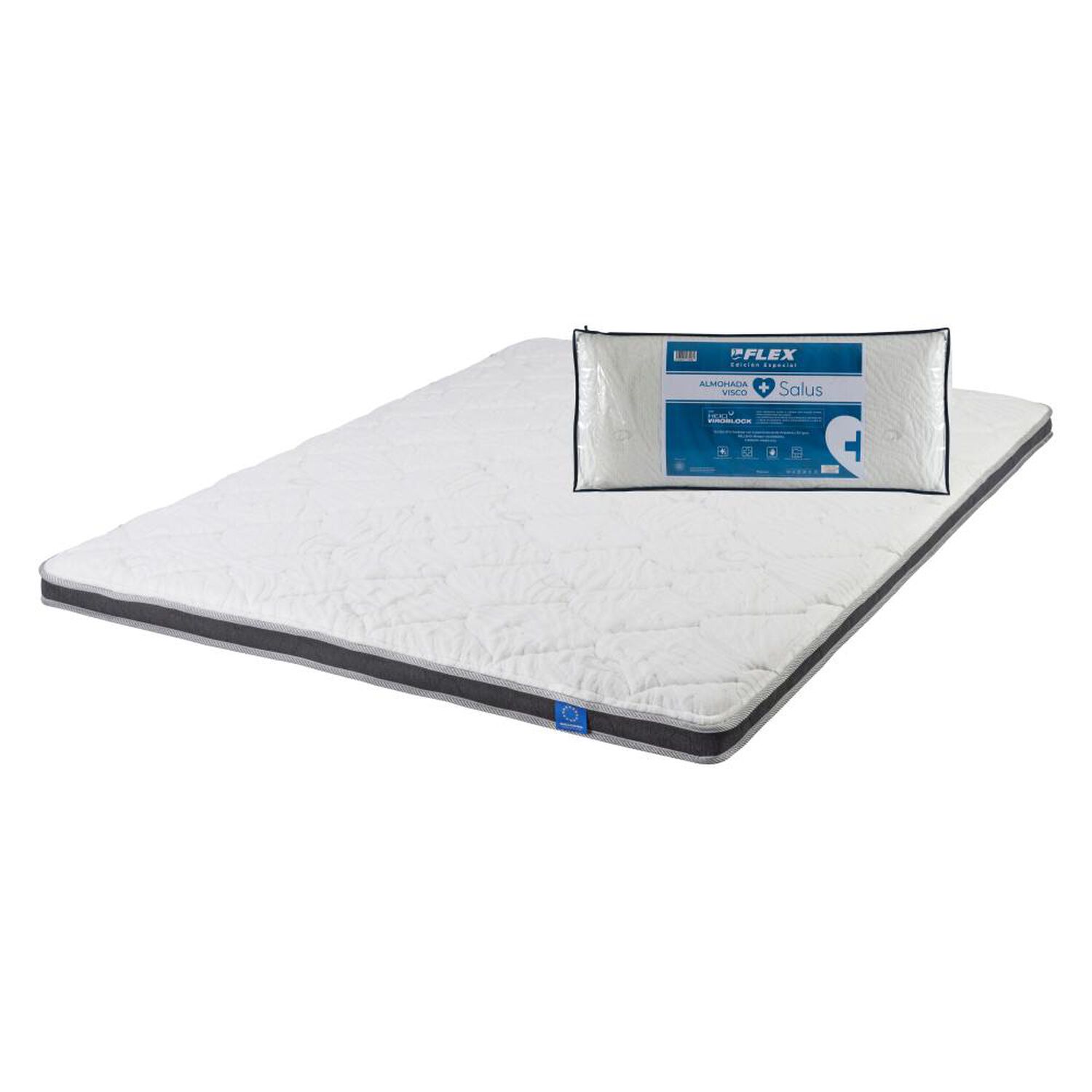 Topper Flex Salus / King / 200x180 Cm + Almohadas image number 0.0