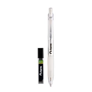 Portaminas Plástico + Minas 0.5 Mm + Lápiz Goma Torre