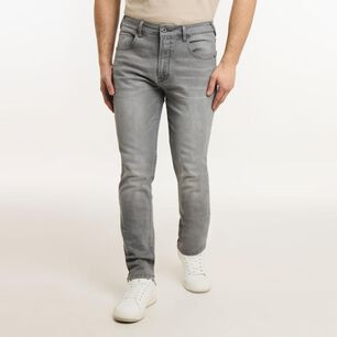Jeans Tiro Medio Slim Hombre Az Black