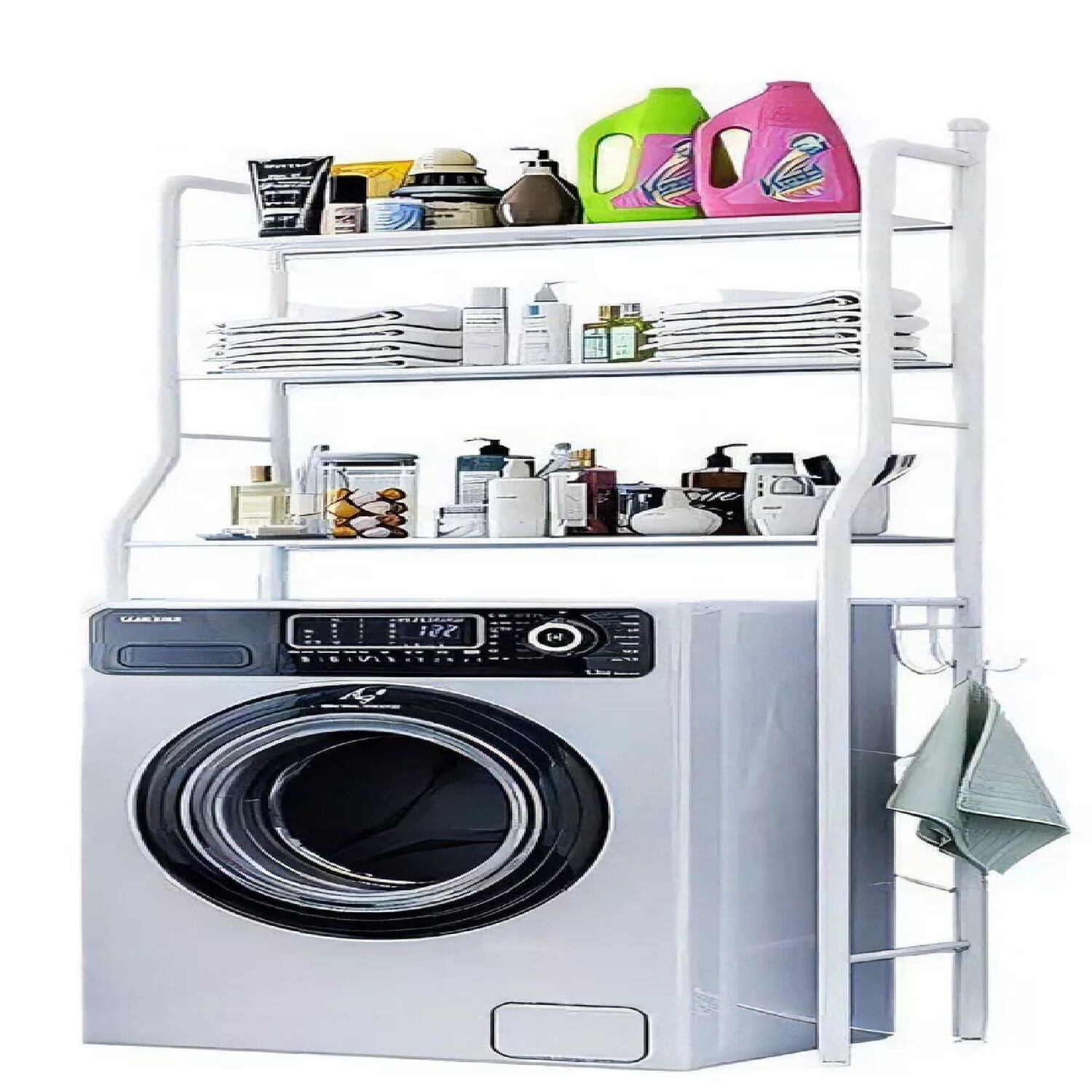 Organizador Estante De Lavadora Ba&ntilde;o Metalico Rack 3 Niveles image number 2.0