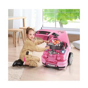 Juguete Auto Para Reparar Con Luces Sonidos Y Accesorios Rosa