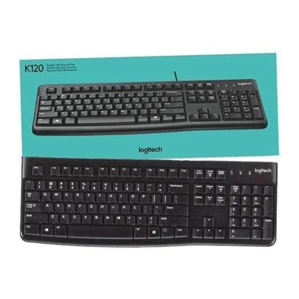 Teclado Silencioso Usb Negro K120 image number 2.0