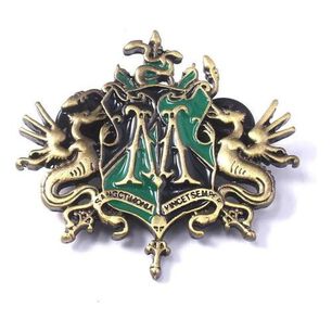 Pin Met&aacute;lico Escudo De La Familia Malfoy Harry P