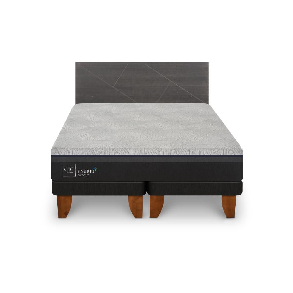 Cama Europea Cic Hybrid Plus / 2 Plazas / Base Dividida + Respaldo image number 0.0