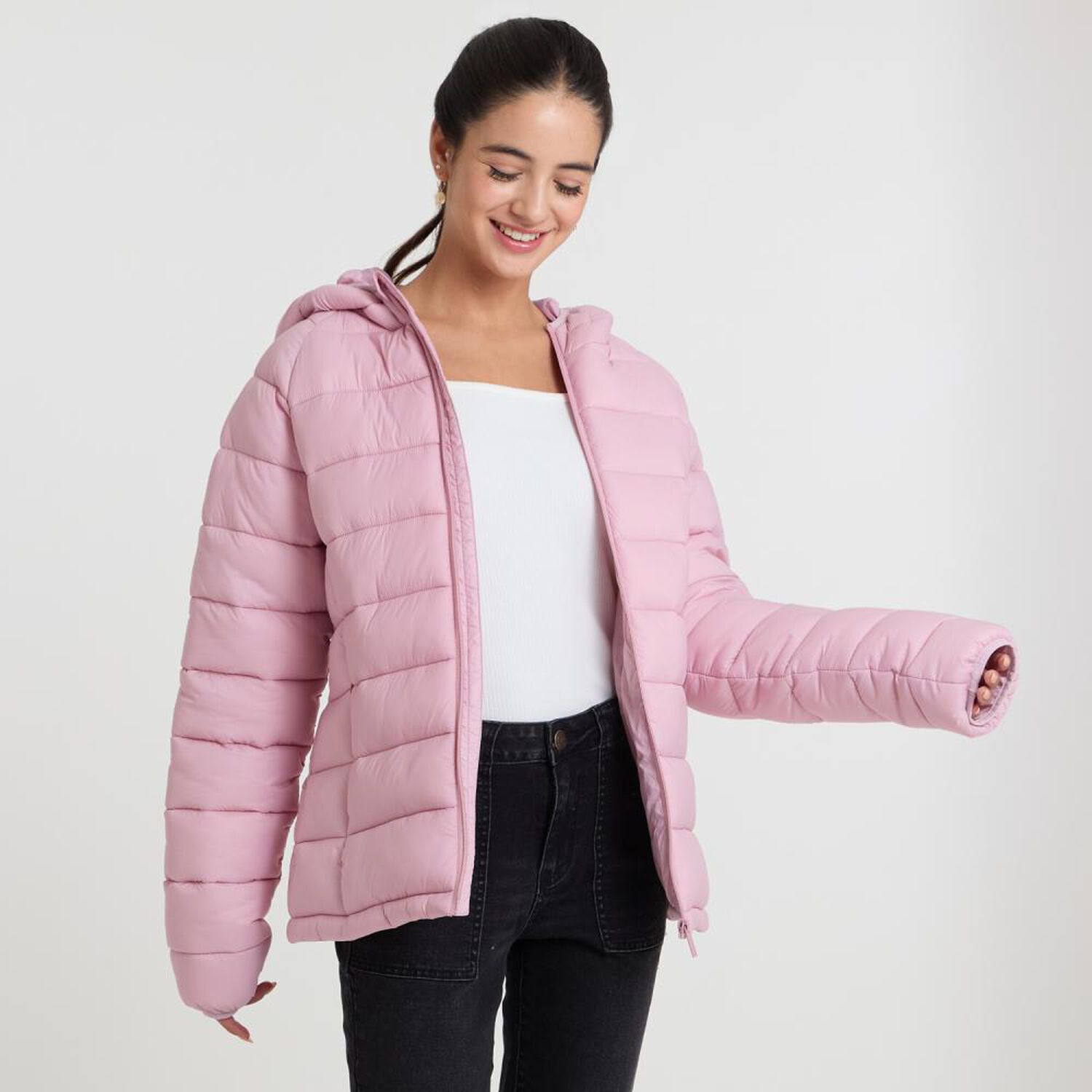 Parka B&aacute;sica Cuello Alto Con Capucha Mujer Freedom image number 2.0