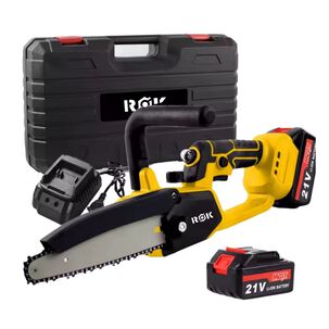 Motosierra Inalámbrica Rok 8" 21v + 2 Baterías Y Cadena