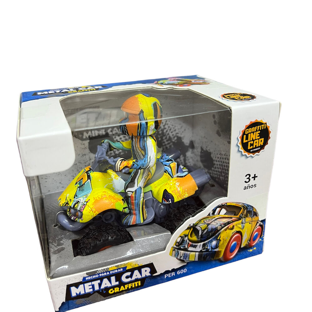 Auto | Camioneta | Moto Metalico Graffiti Juguete Fricción image number 6.0