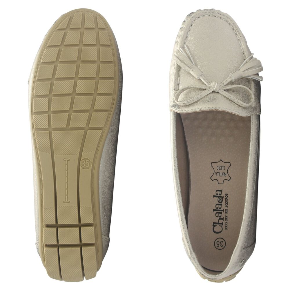 Mocasin Mujer Casual Champagne Chalada Nautico-3 image number 5.0
