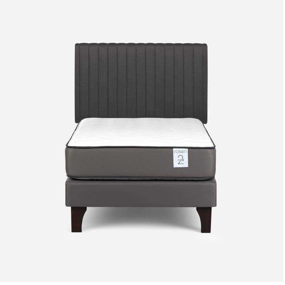 Cama Europea Rosen New Style 2 Plus / 1 Plaza / Base Normal + Respaldo image number 0.0