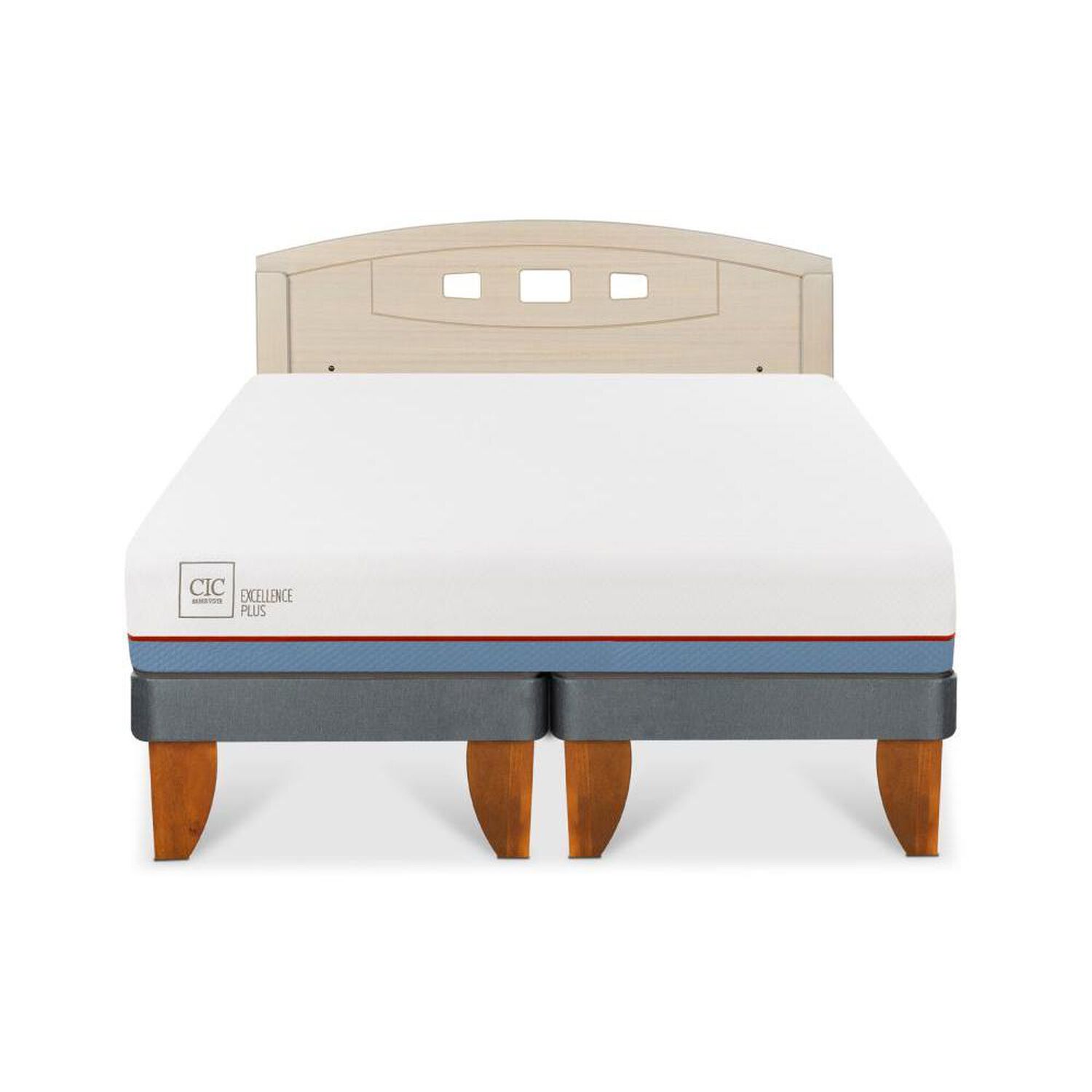 Cama Europea Cic Excellence Plus / 2 Plazas / Base Dividida + Respaldo image number 0.0