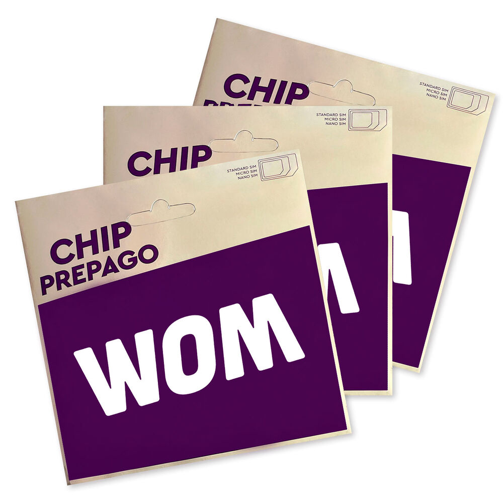 Chip De Línea Wom $2000 Recarga Pack X100 Kit Mayorista image number 0.0