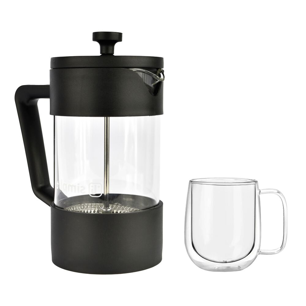 Pack Cafetera Francesa 600ml +taza Doble Pared 300ml Simplit image number 0.0