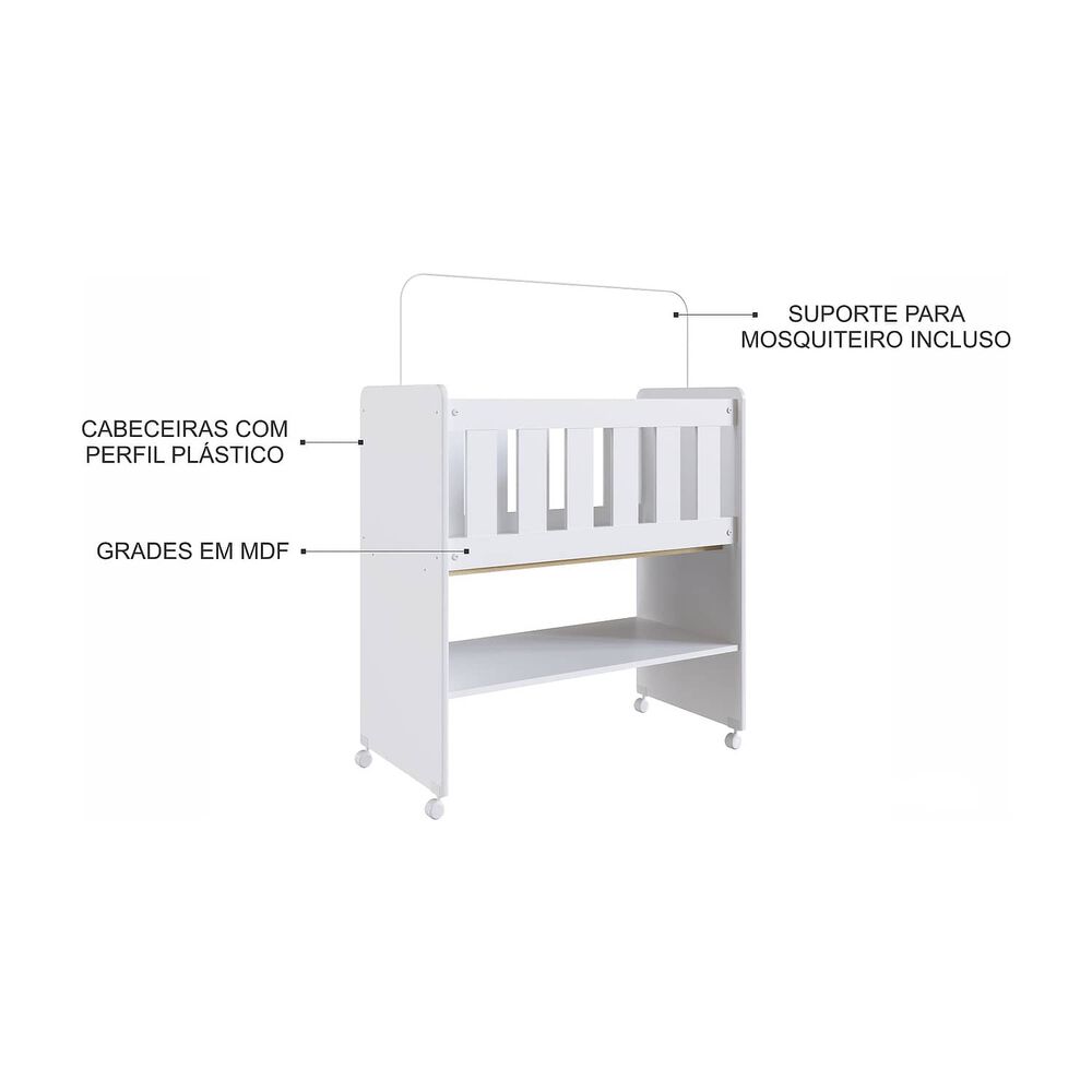 Mini Cuna Yardas Teruel Blanco C/colch&oacute;n image number 3.0