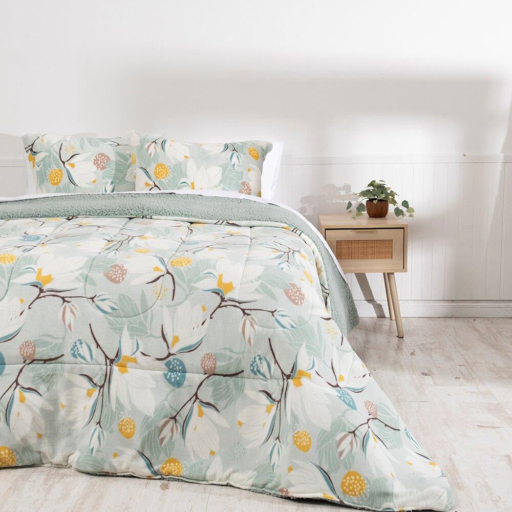 Plumon Coral Estampado Sherpa King Laurel image number 0.0