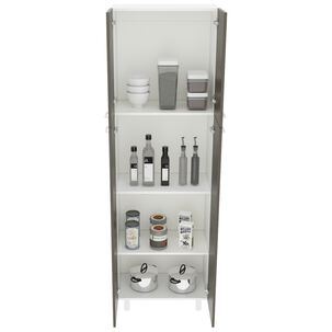 Despensa 4 Puertas 4 Repisas Fm-009o Caf&eacute; Oscuro Y Blanco