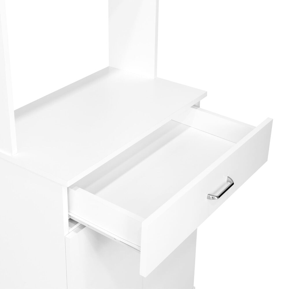 Mueble Microondas 4 Puertas 1 Cajon Fm-012b Blanco image number 5.0