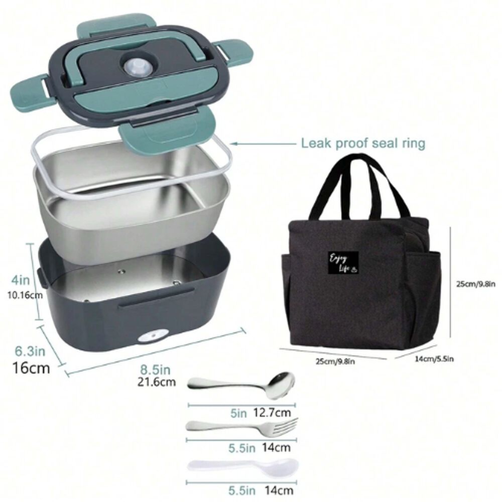 Lonchera Electrica Aluminio Térmica Calentador Portatil image number 3.0