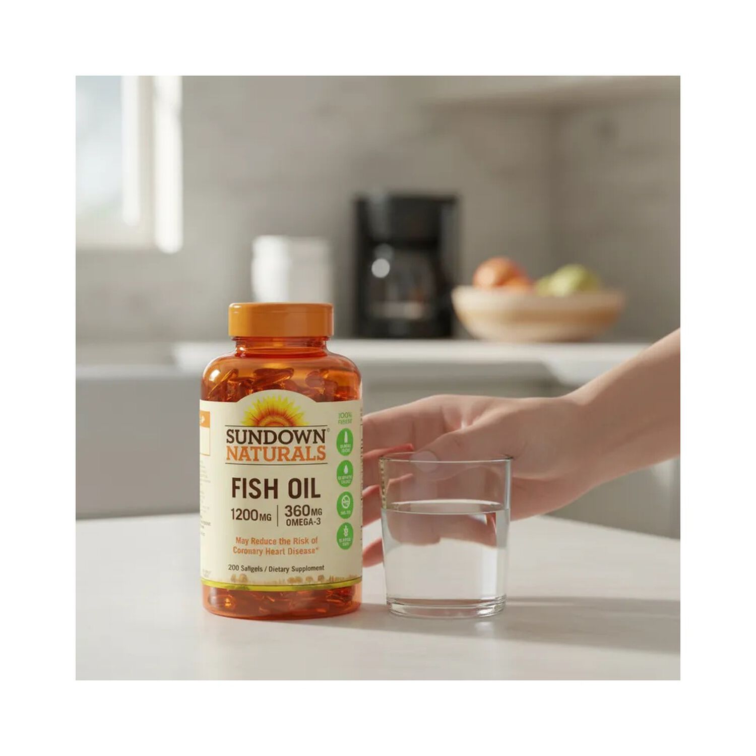 Omega 3 Extra Fish Oil 1200 Mg 200 Softgels image number 3.0