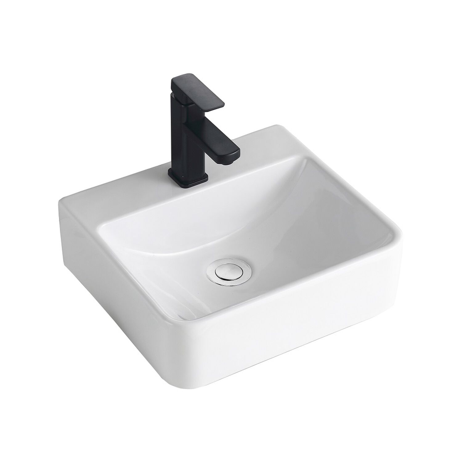 Lavamanos Sobreponer Domsa Slc940 Blanco 41x37x13 Cm image number 2.0
