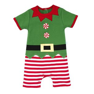 Enterito Bambino Navidad Duende Verde 6-9 Meses