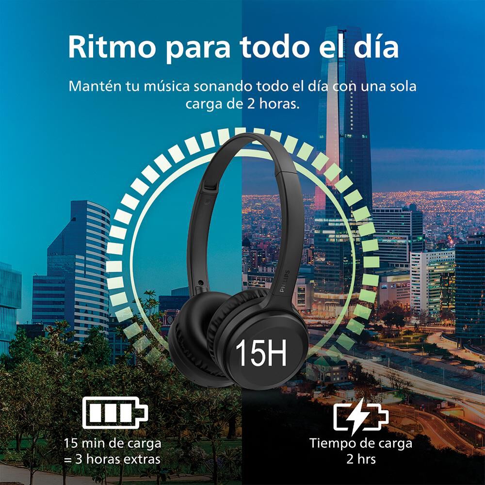 Aud&iacute;fonos Bluetooth Philips TAH1108BK image number 2.0