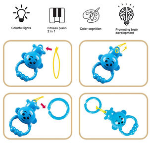 Alfombra De Juego Gimnasio Musical Piano Sonajero Juguete