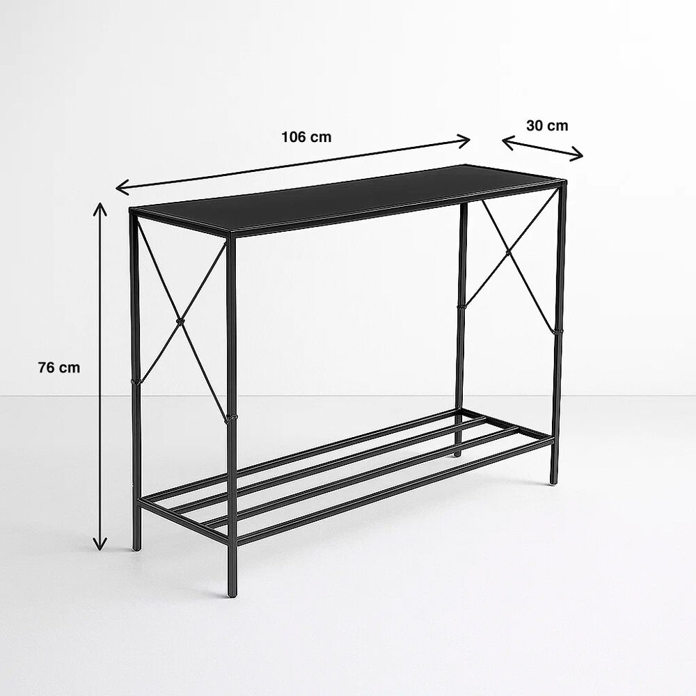 Arrimo Tradicional Negro Metal Mdf image number 3.0