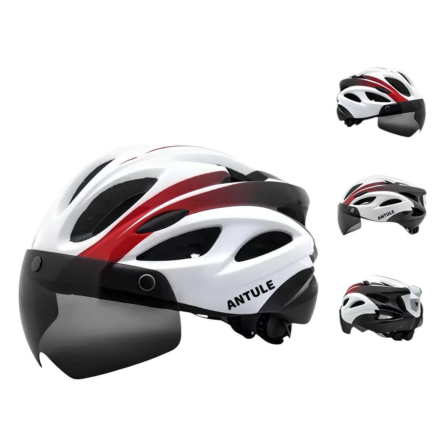 Casco Bicicleta Adulto Con Visera Magn&eacute;tica Blanco Rs Antule image number 8.0