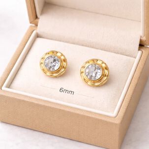 Aros Abridores Chat&oacute;n Circ&oacute;n 6mm N3 Oro 14k Ni&ntilde;a Mujer