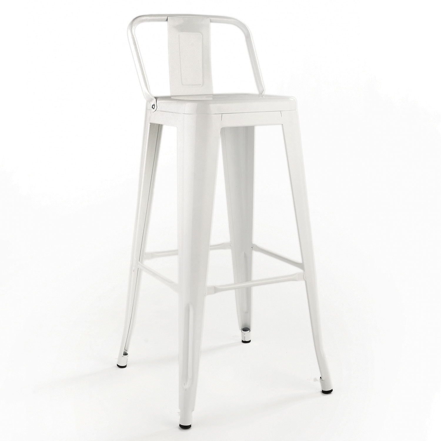 Piso Taburete Tolix Con Respaldo - Blanco image number 0.0
