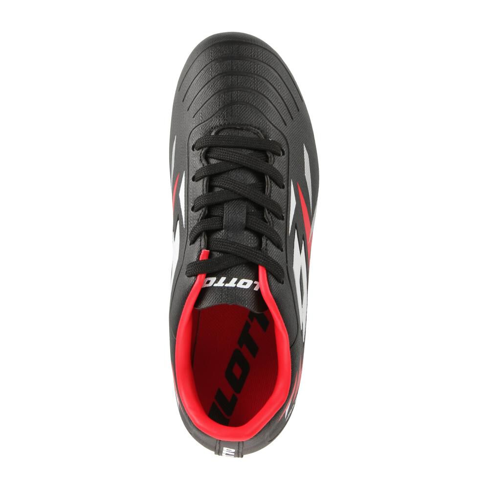 Zapato De Fútbol Niño Lotto Solista Fg Jr Negro/rojo image number 4.0